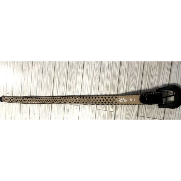 DNA Premium Wear Black‎ Alligator skin Leather Rhinestone Belt Size 6-8 Western main image 5